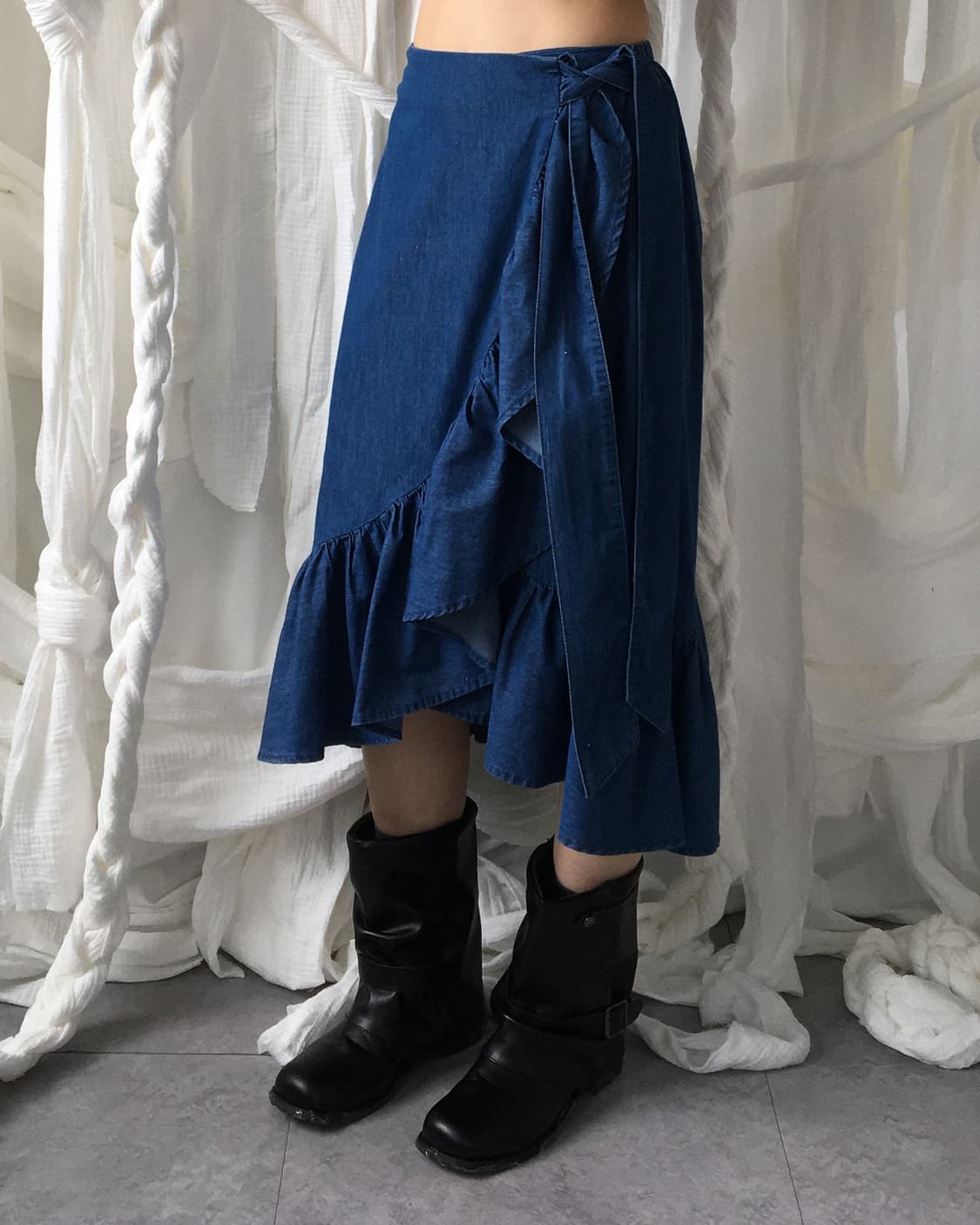 Ruffle point wrap tied skirt 상품이미지7