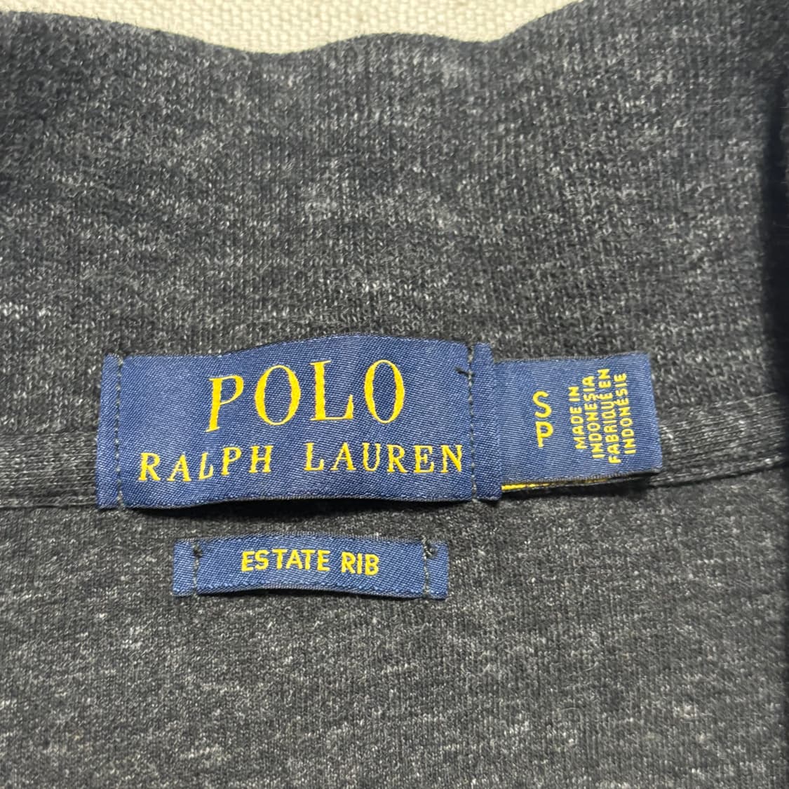 S 폴로랄프로렌 멀티 포니 코튼 챠콜 반집업 니트 상품이미지4