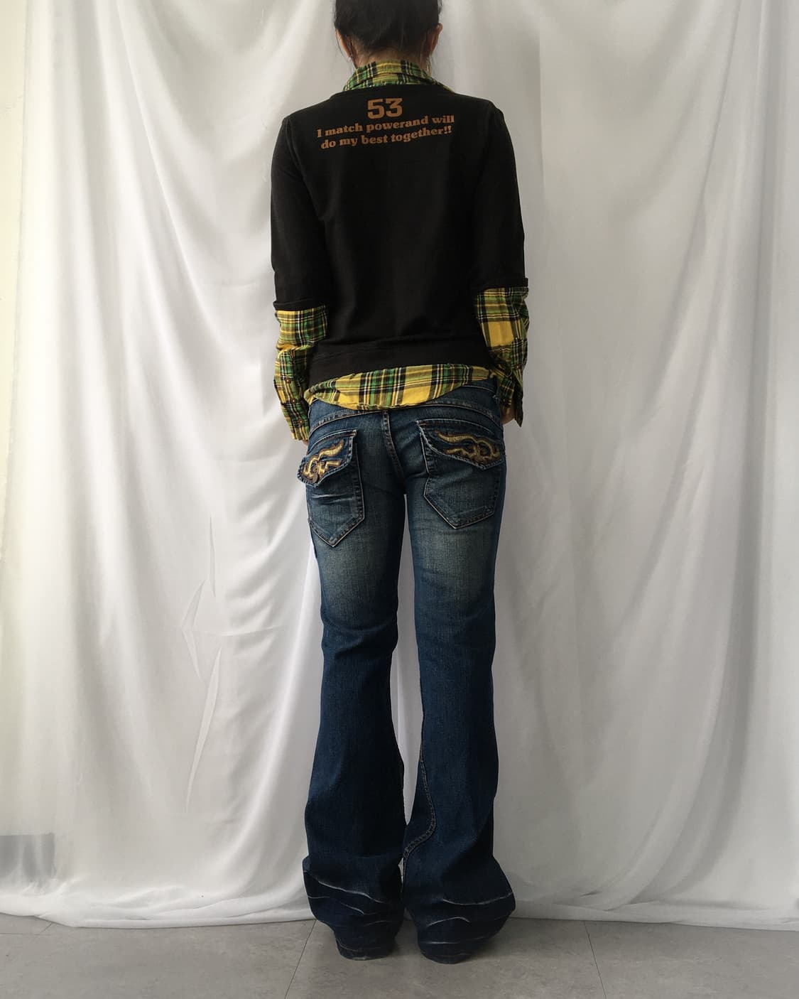 Back pocket point denim boots cut pants 상품이미지7