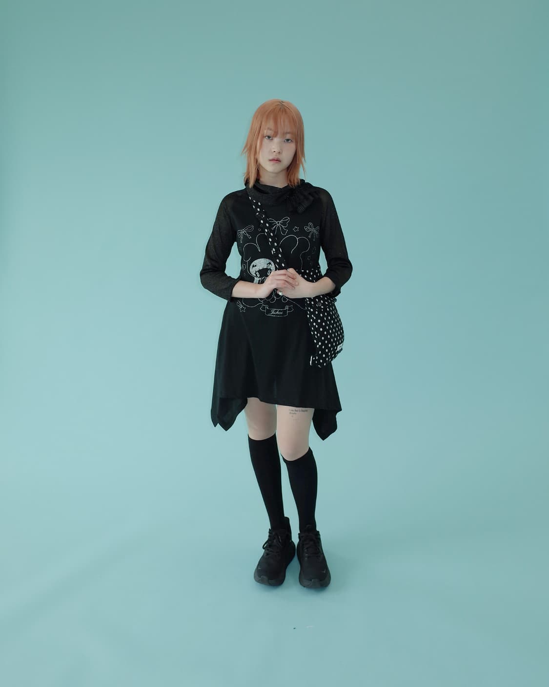 JICHOI 지초이 SS24 FLARED RAGLAN T-DRESS 상품이미지6