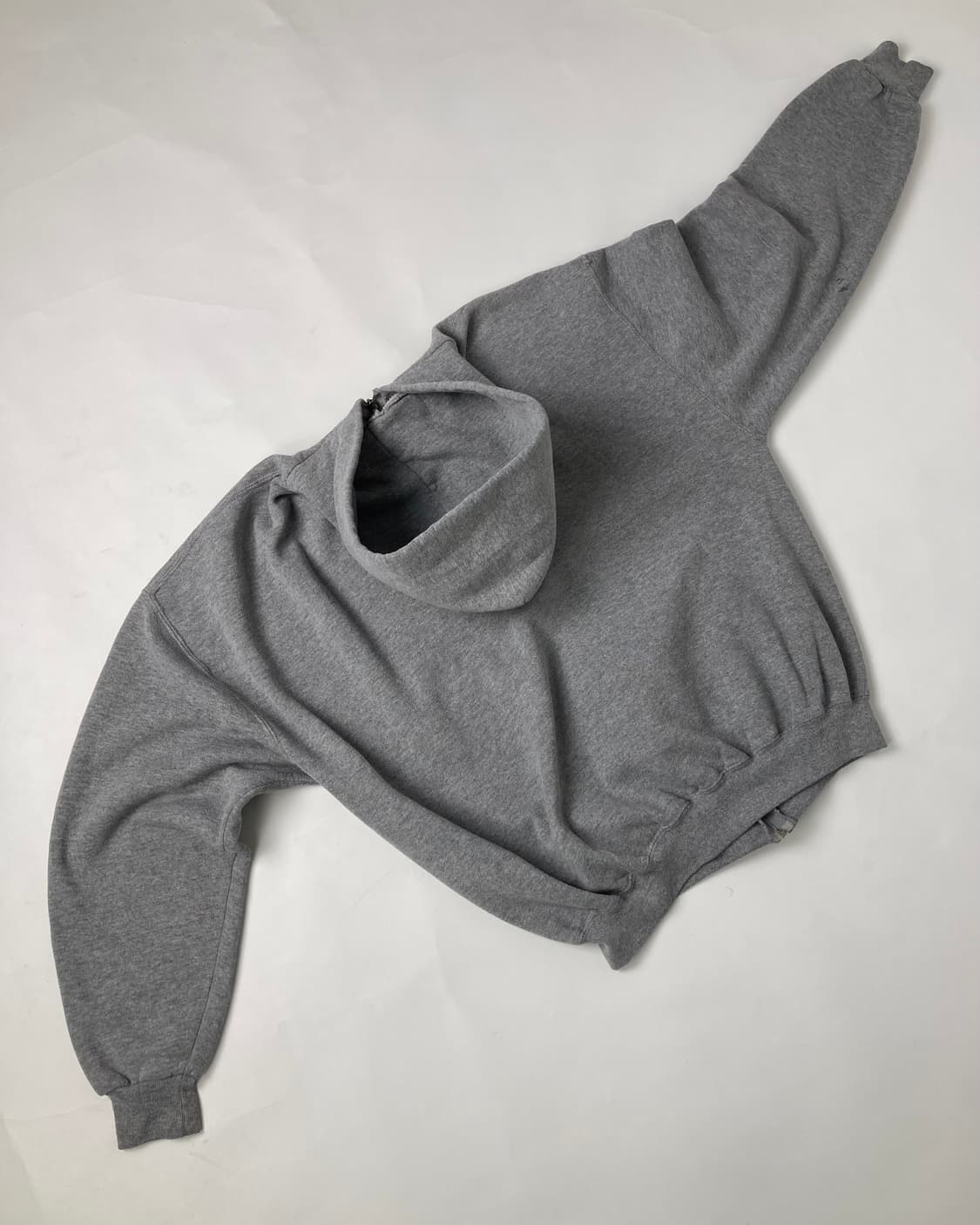 90s Russell Zip Up Hoodie (heather grey) 상품이미지2
