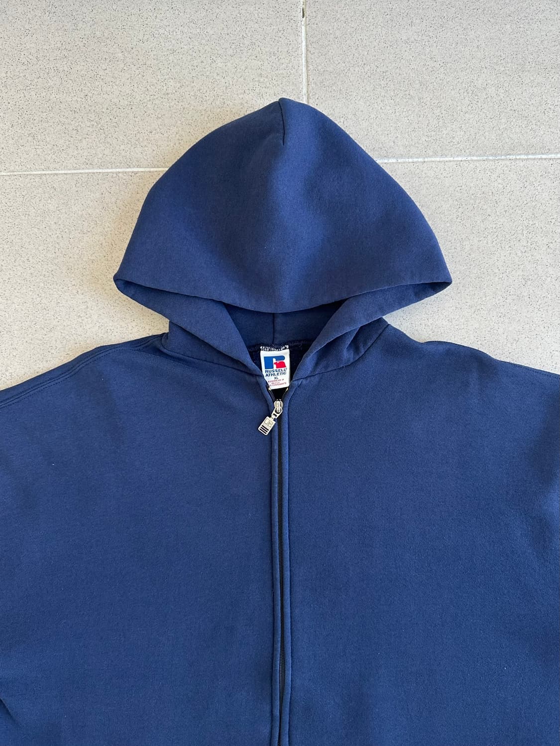 90s 빈티지 러셀 후드집업 네이비 XL 상품이미지4