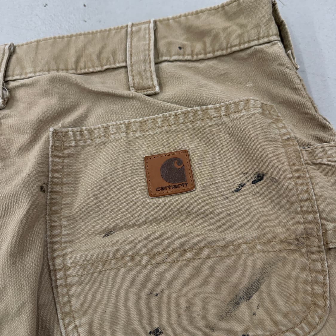 칼하트 OG 가죽패치 카펜터 와이드 페이딩 워크팬츠 상품이미지8