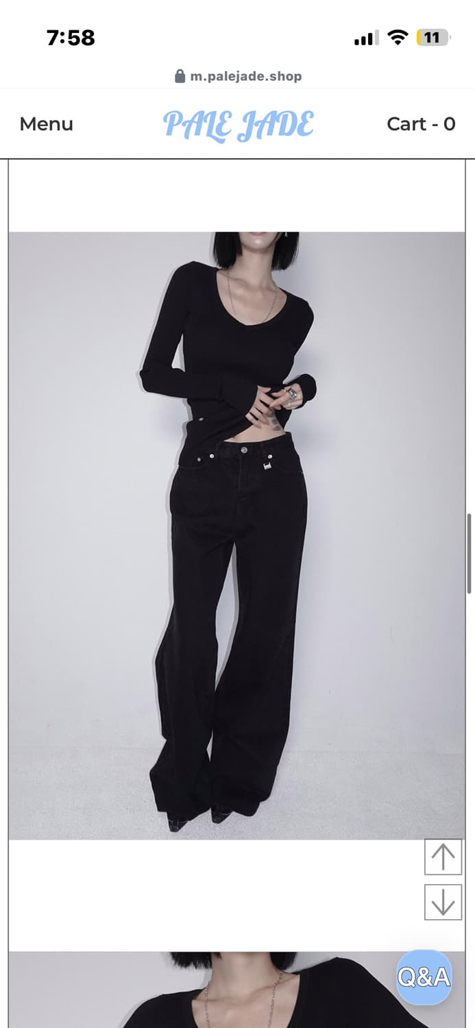 최종가)페일제이드 로우 와이드 데님s 상품이미지2