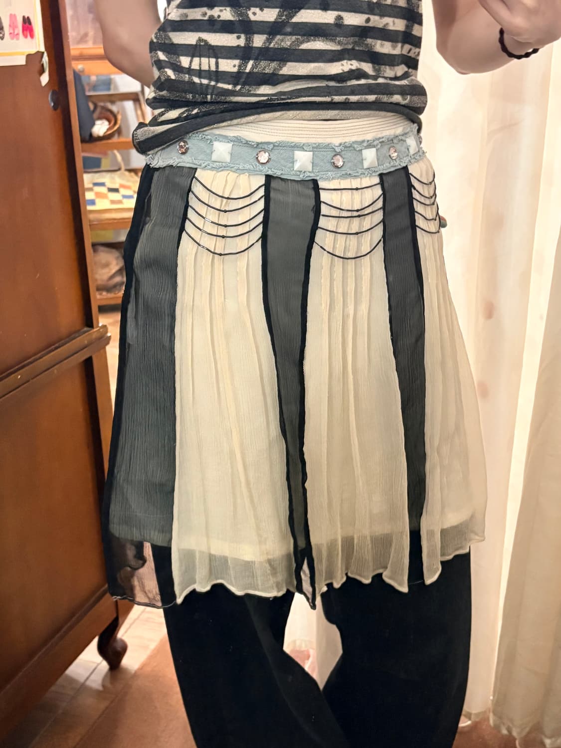 jpn vintage qubic point midi skirt 상품이미지1