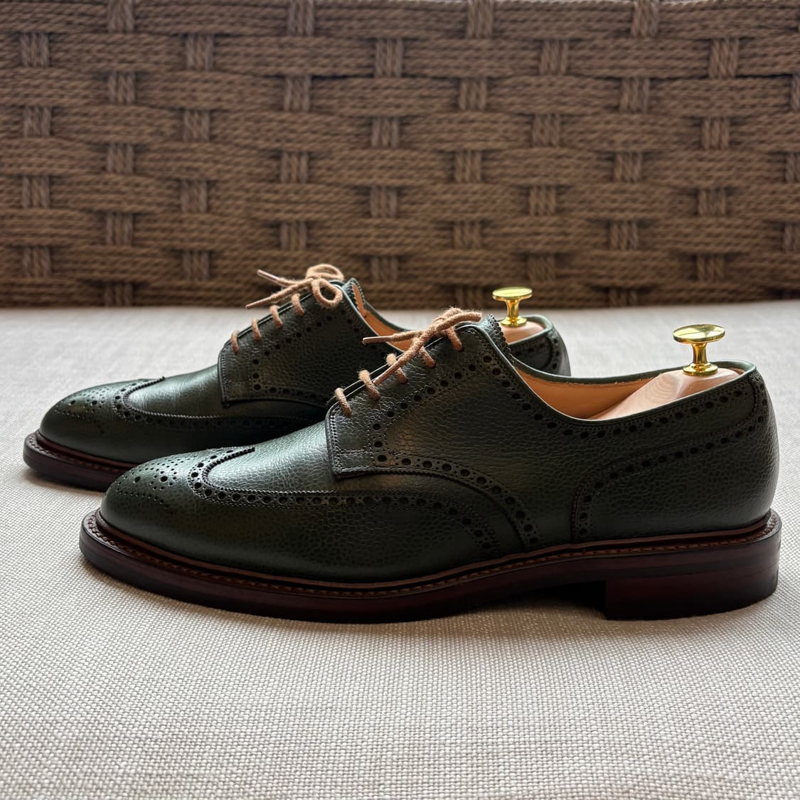 [UK9E] CROCKETT&JONES 체스트넛 그레인 브로그 윙팁 슈즈 상품이미지3