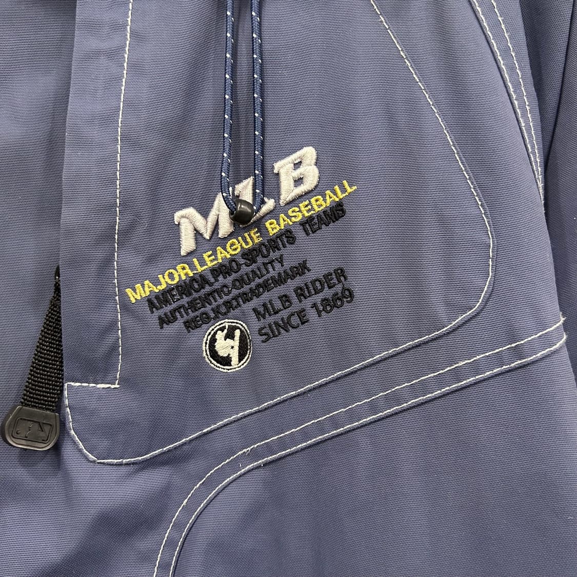 MLB 라이더 스티치 올드스쿨 후드 바람막이 자켓 상품이미지3