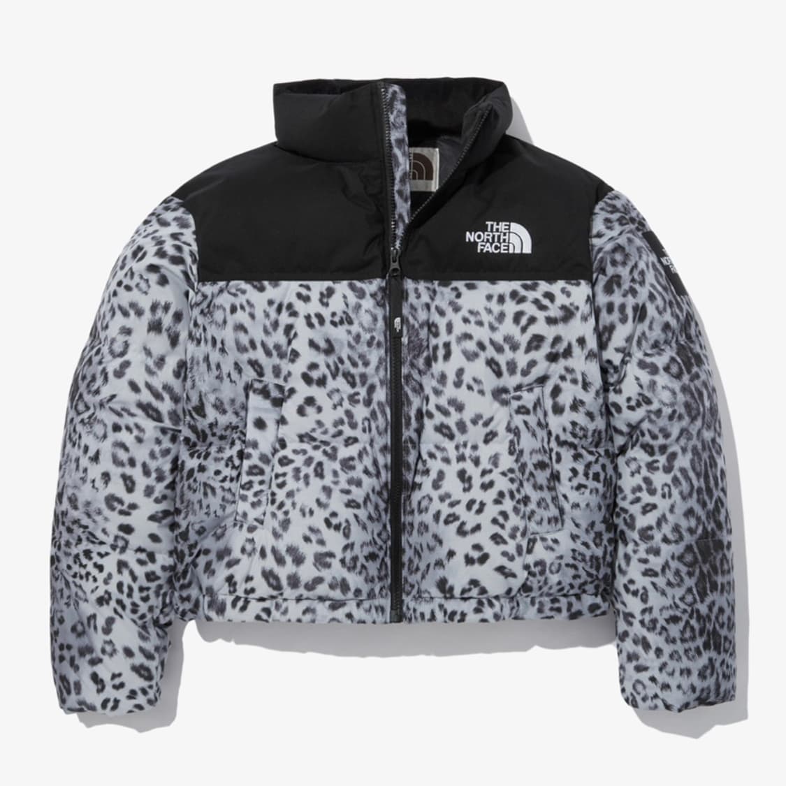 노스페이스 우먼 화이트라벨 노벨티 눕시 패딩 레오파드 프린트 실버 상품이미지1