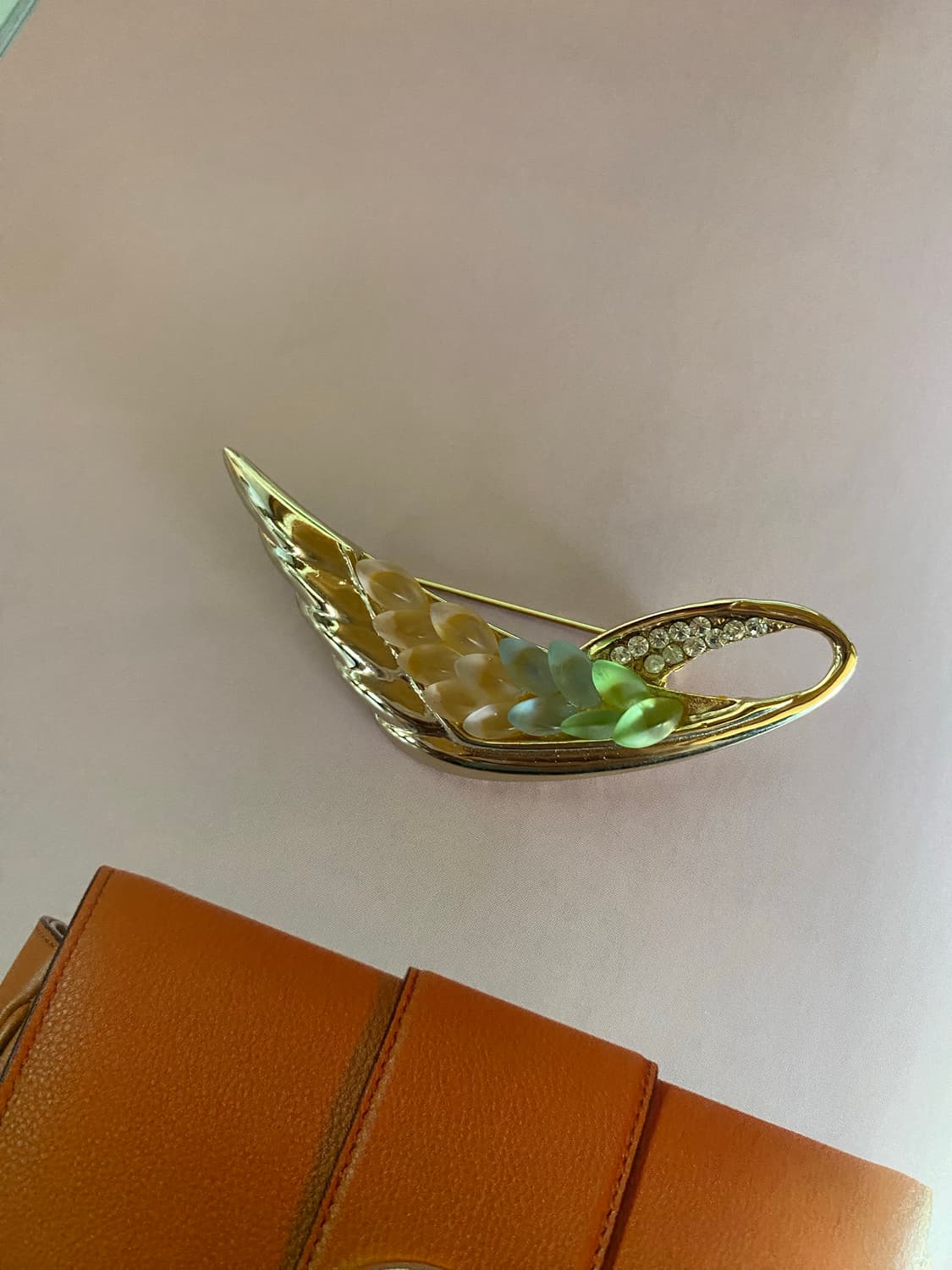 빈티지 파스텔 무광 리프 브로치 상품이미지2