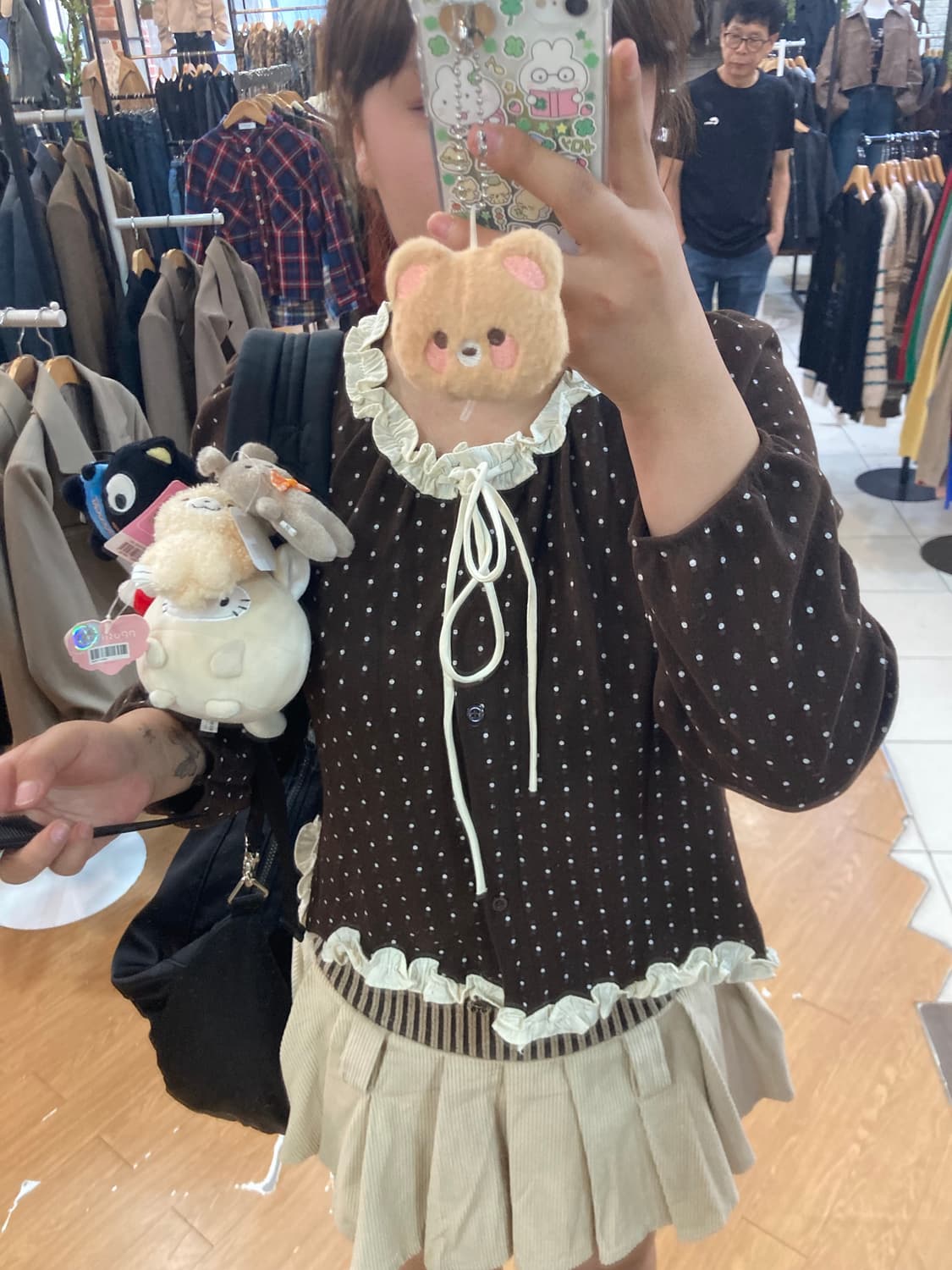 모리걸 도트 가디건 상품이미지1