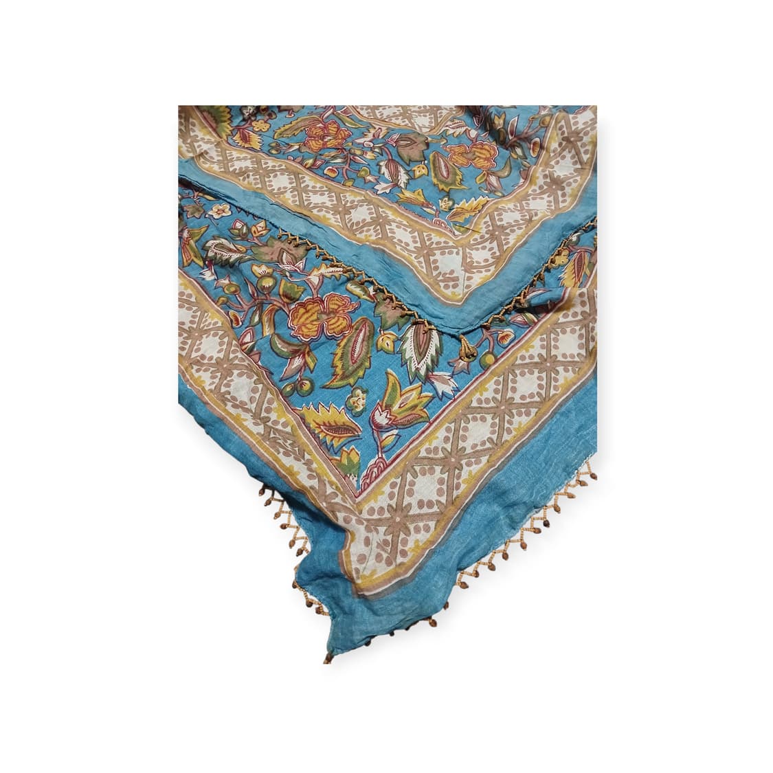 모리걸 블루 플라워 사각스카프  상품이미지2