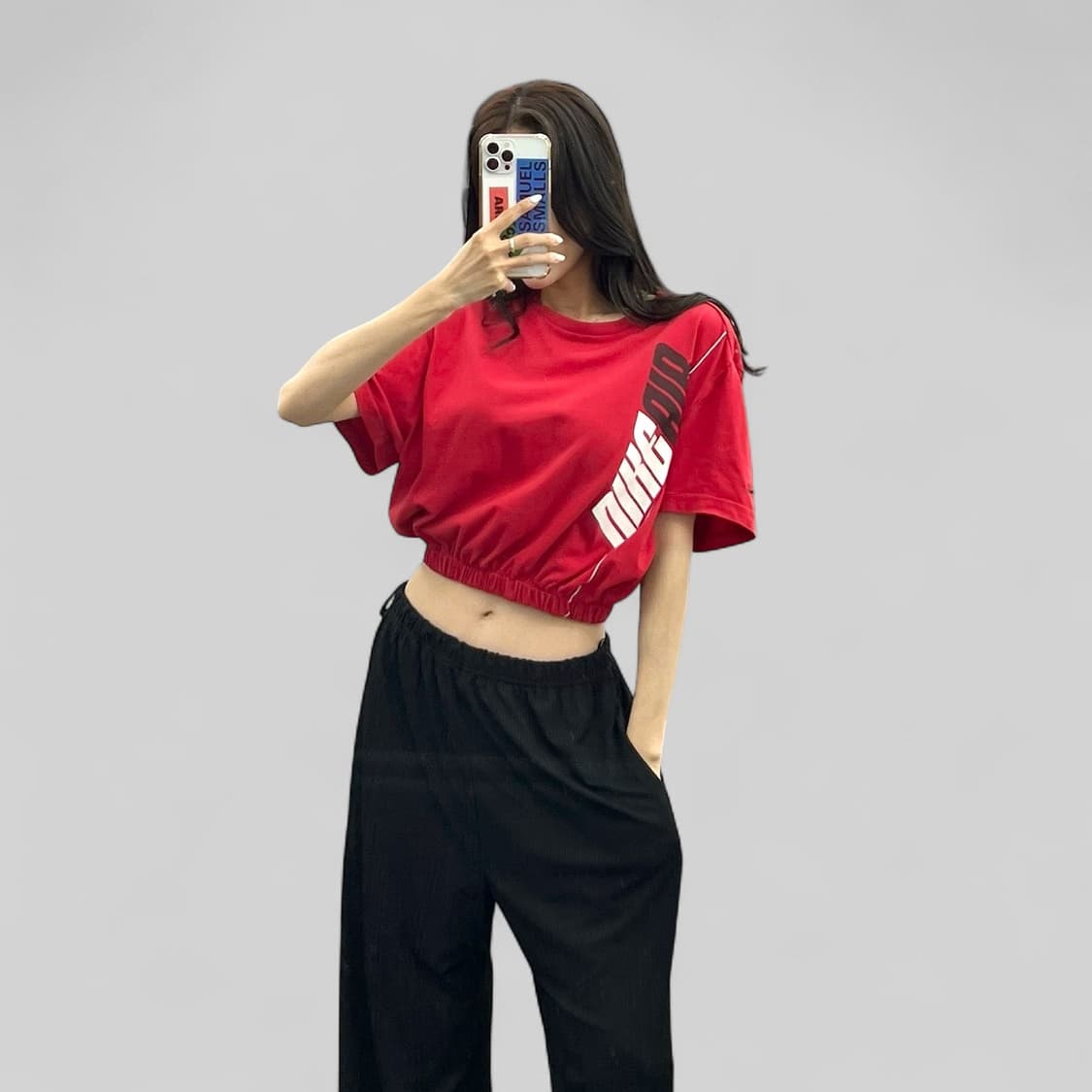 (WOMEN L)나이키 크롭 반팔-Y295 상품이미지2