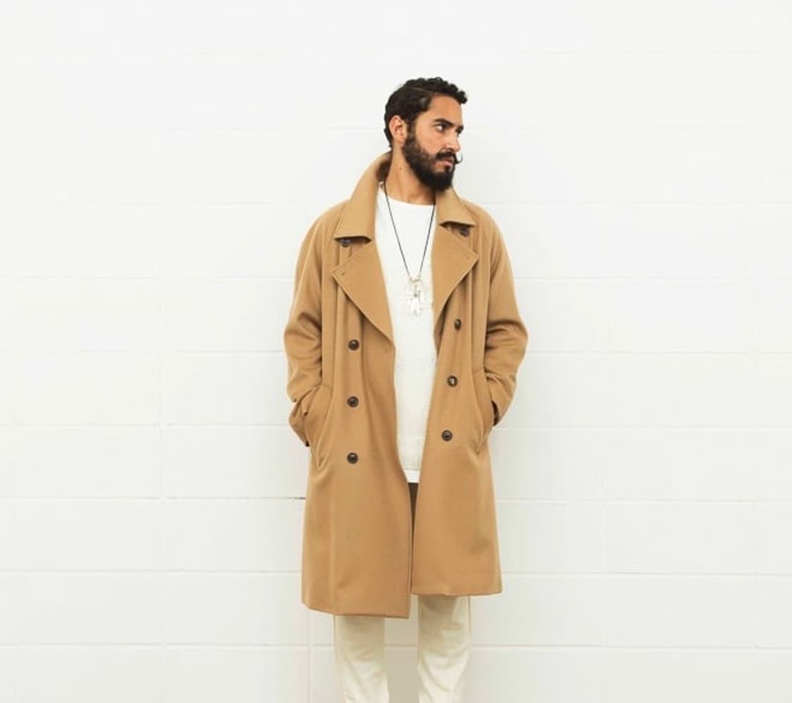 언유즈드 더블 오버사이즈 코트 카멜 상품이미지1
