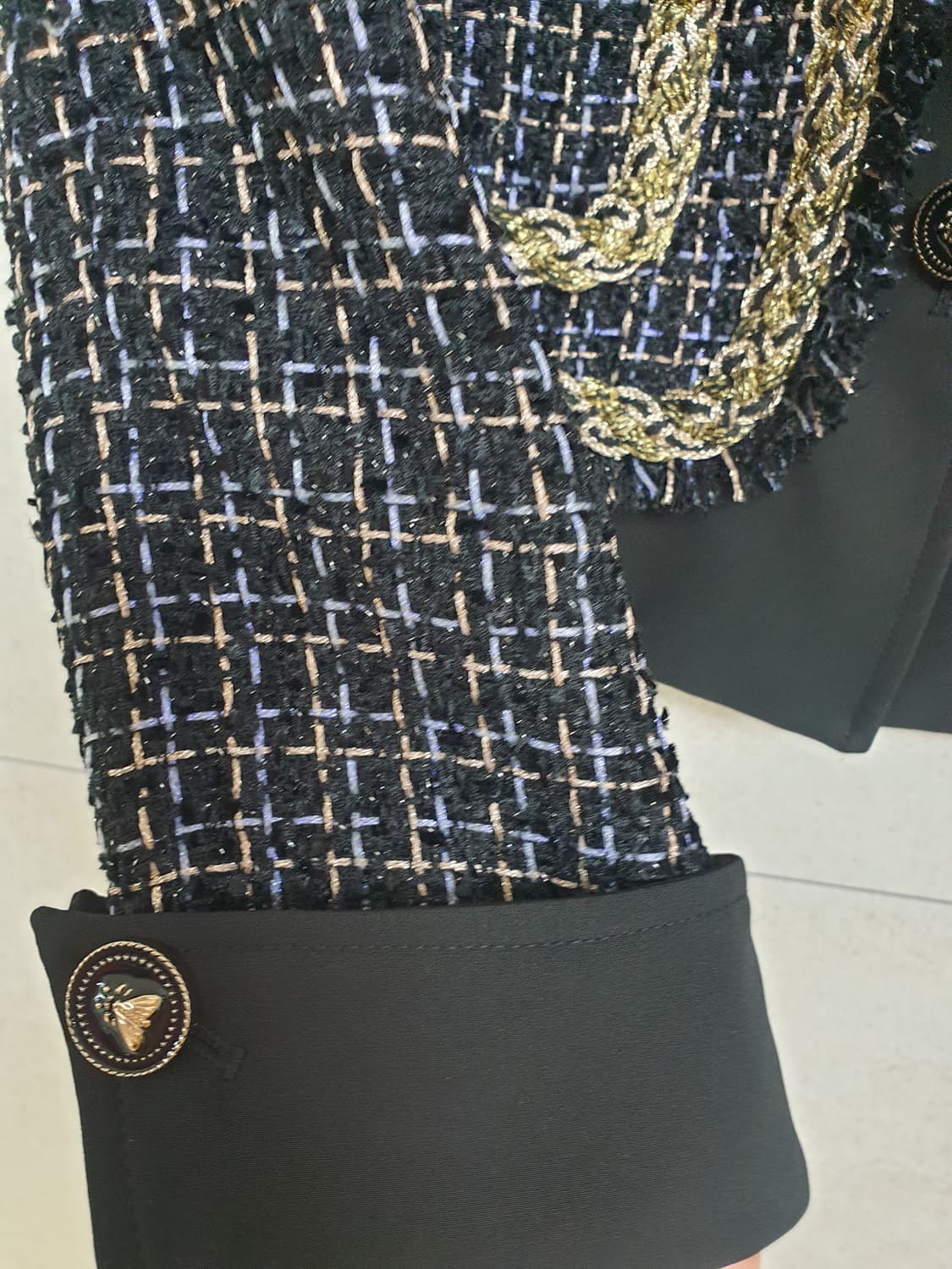 트위트 자켓 블랙 새상품 상품이미지4