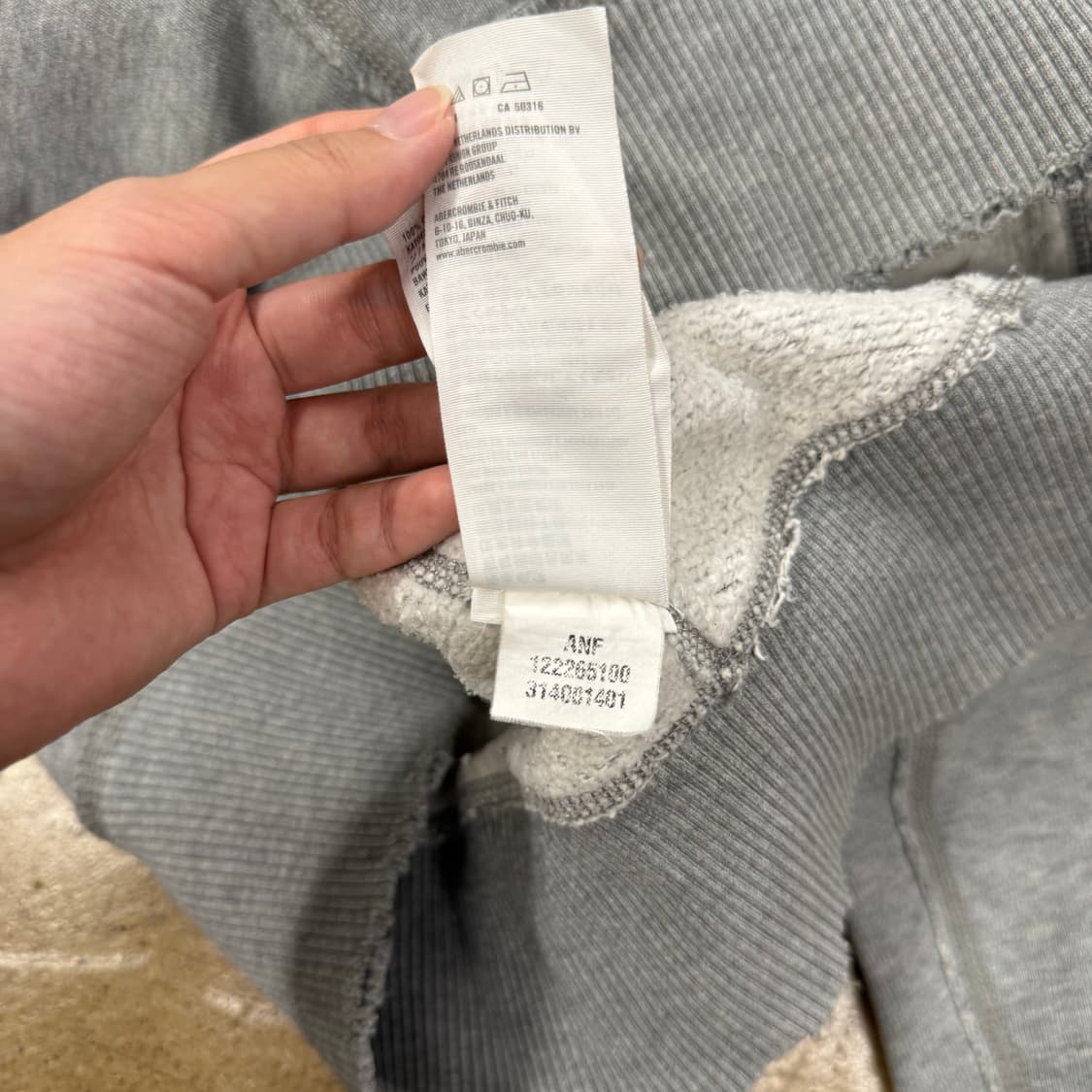 아베크롬비 그레이 버건디 후드집업 상품이미지6