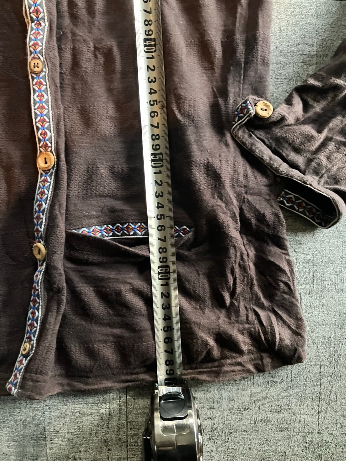 일본빈티지 Lasula 핀터깔 아메카지 모리걸너드남 보헤미안가디건 상품이미지3