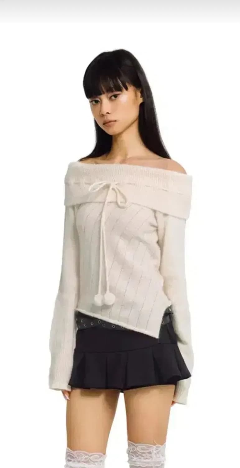 포어링 코튼캔디 오프숄더 피치 애프리콧 상품이미지2