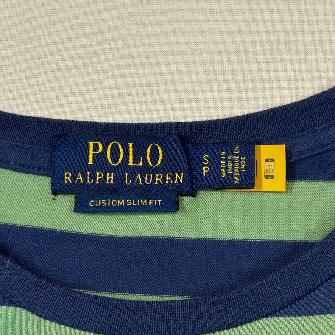 S) 폴로 랄프로렌 스트라이프 반팔 티셔츠 신형 큐알탭 상품이미지6
