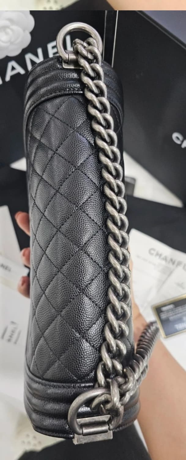 (정품)샤넬 보이백 미듐 캐비어 은장 급처! 상품이미지2