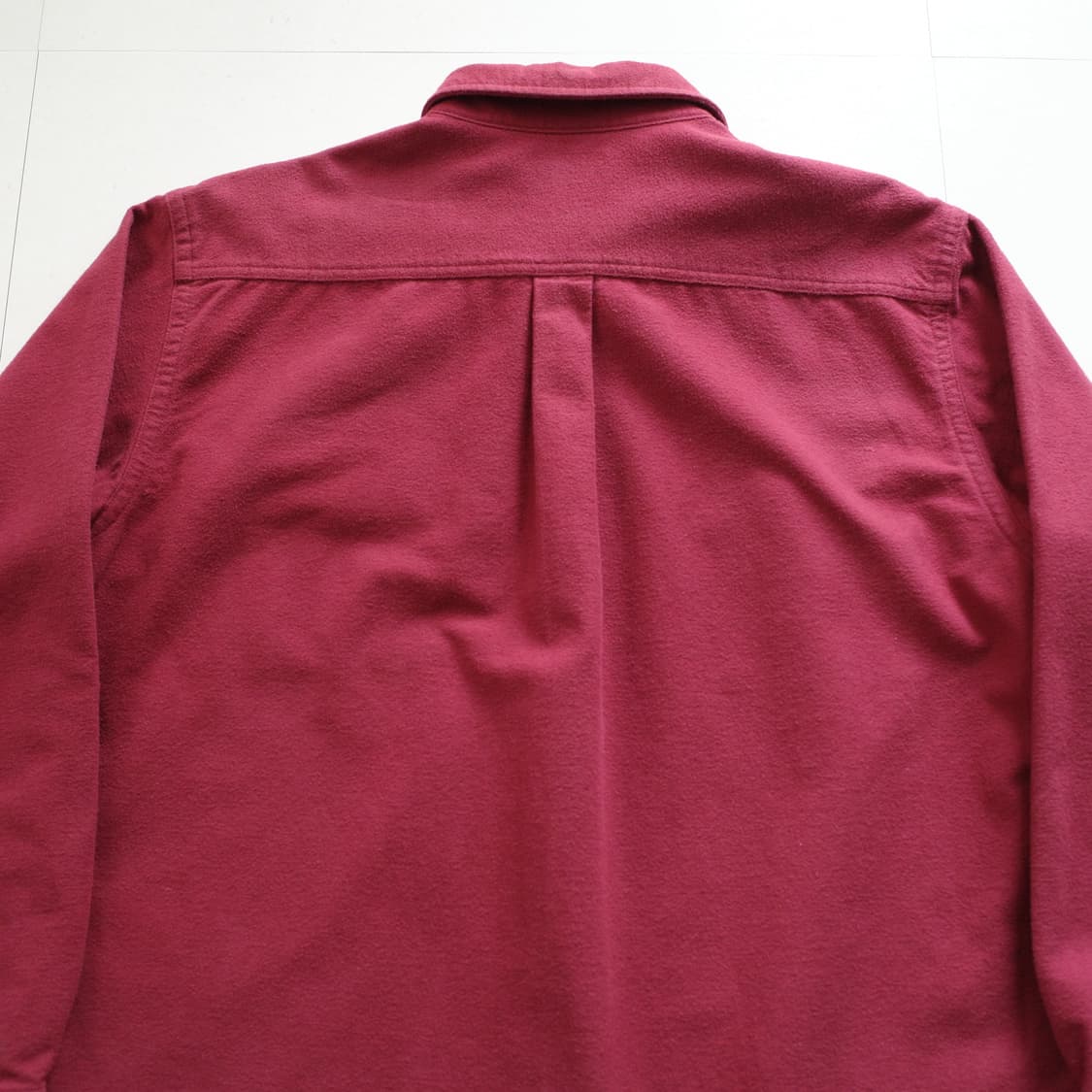 L.L.Bean 샤모아 클로스 셔츠 버건디 L-REG 남성 헤비 플란넬 상품이미지7