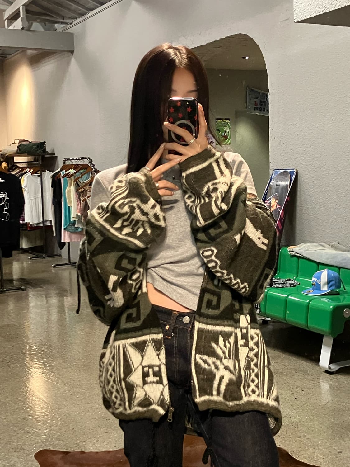 알파카 니트집업 상품이미지3