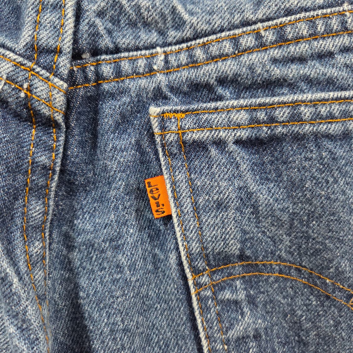 80s 리바이스 551 오렌지탭 중청 데님팬츠 34/36  상품이미지4