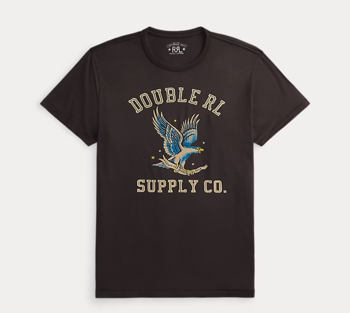 더블알엘 rrl 가먼트다이 저지 그래픽 티셔츠 L,XL 상품이미지1