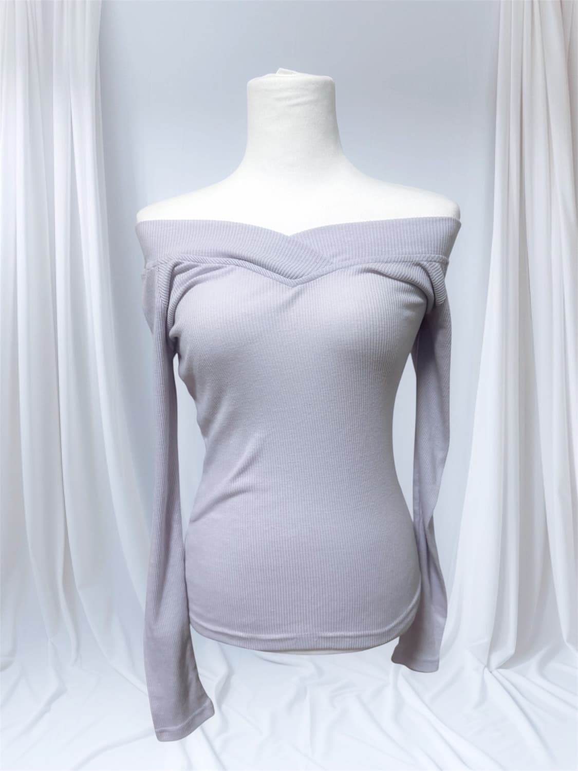 빈티지 스나계 히메갸루 오프숄더 니트 상품이미지1