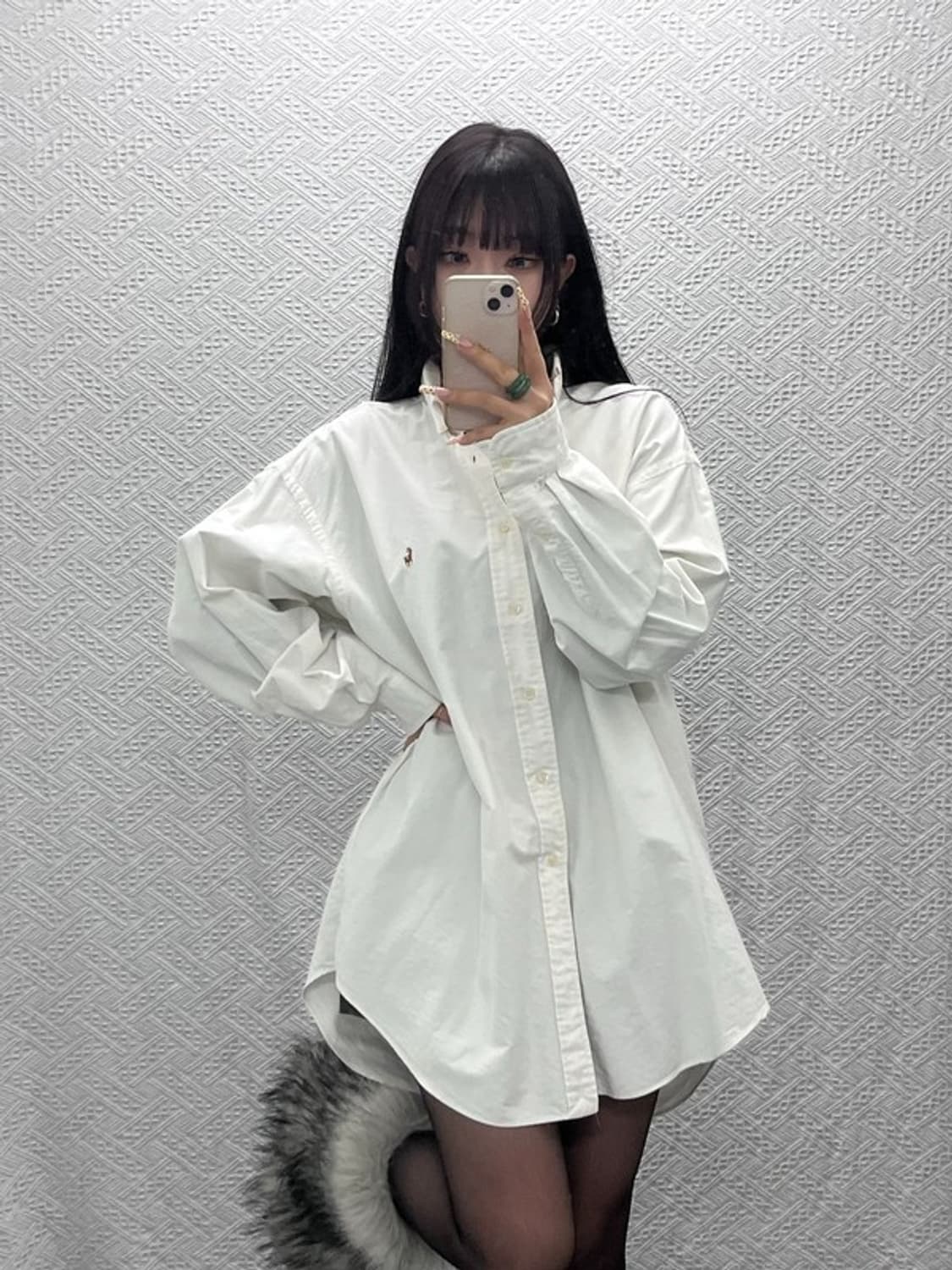 폴로 랄프로렌 빈티지 모던 캐주얼 빅사이즈 크림 셔츠 115 C09852 상품이미지1