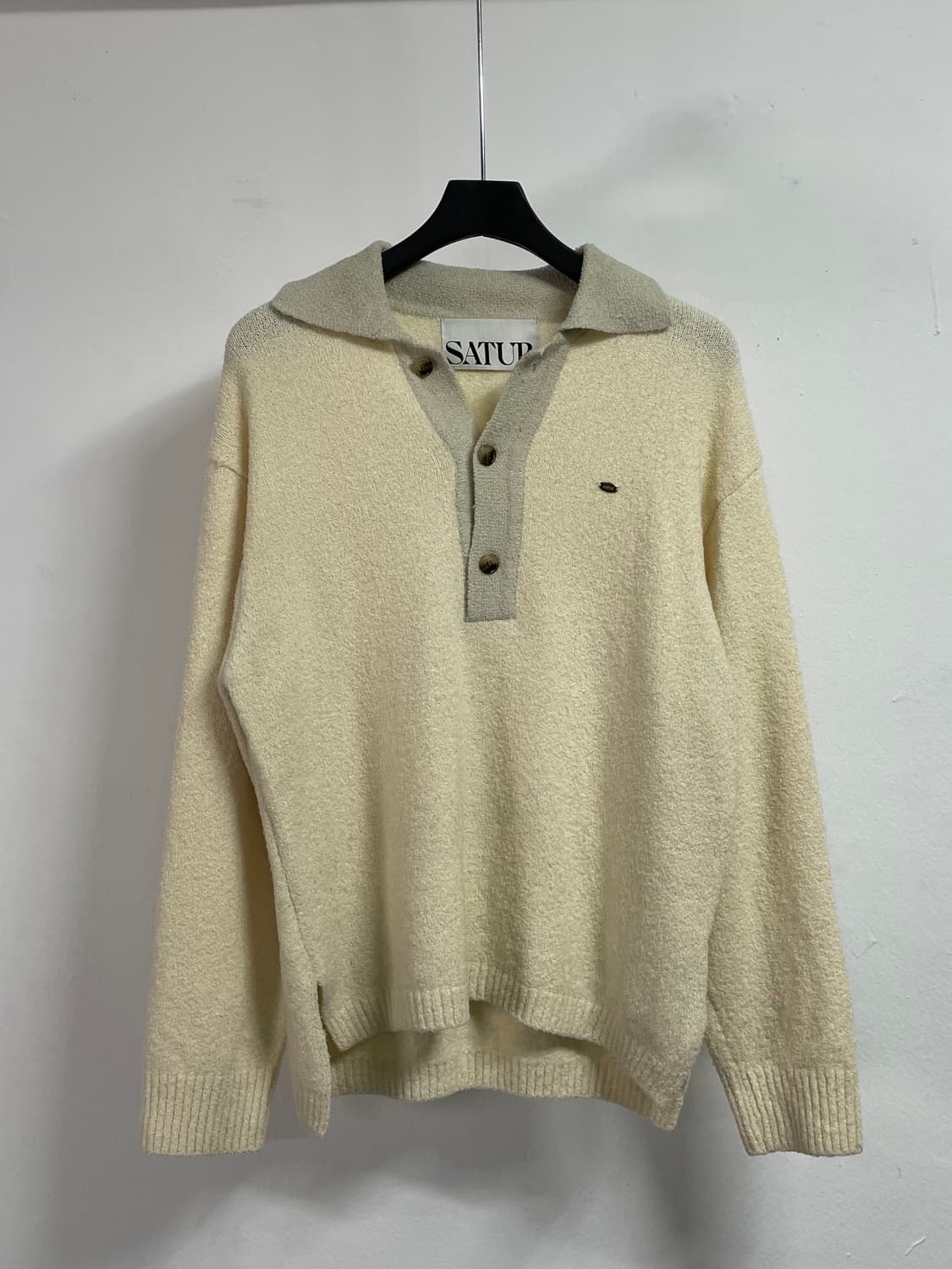 세터 아이보리 카라넥 니트 (on.255) 상품이미지1