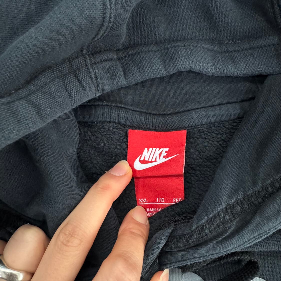 Nike 나이키 just do it 로고 네이비 후드티  상품이미지6