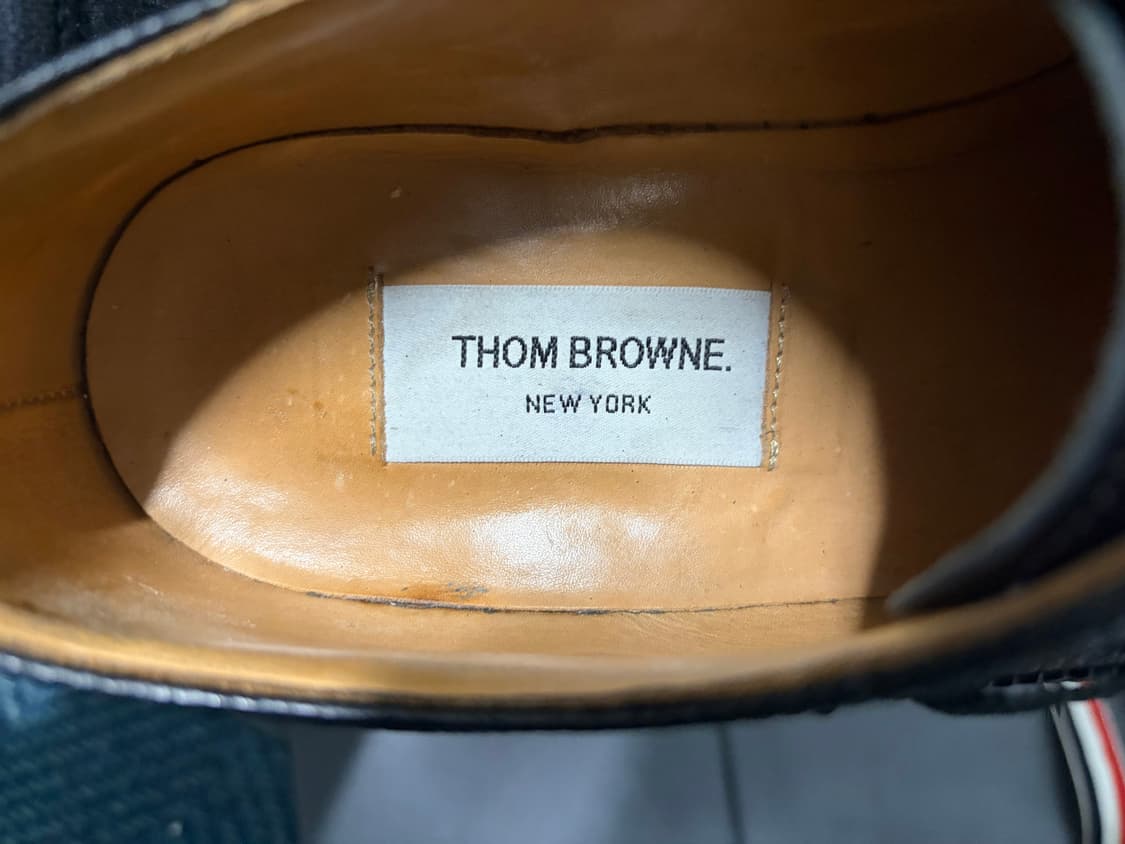 톰브라운 블랙 브로그 윙팁 슈즈 US7 상품이미지7