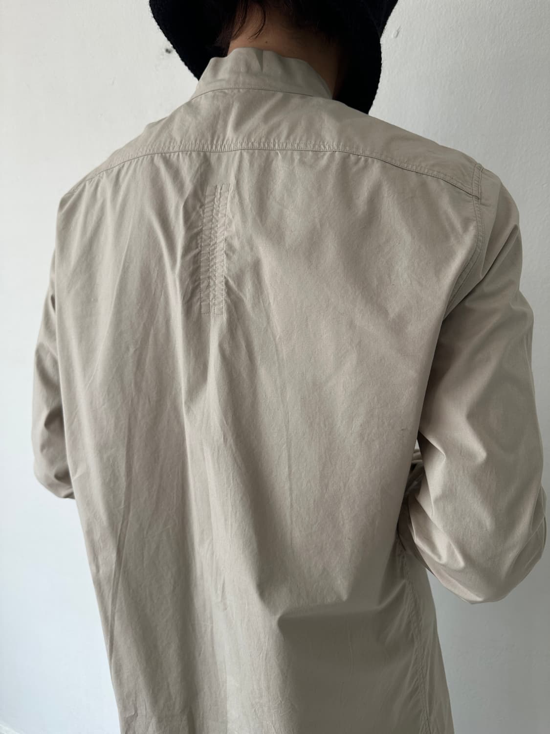릭오웬스 FAUN 베이지 하이넥 셔츠 자켓 상품이미지3