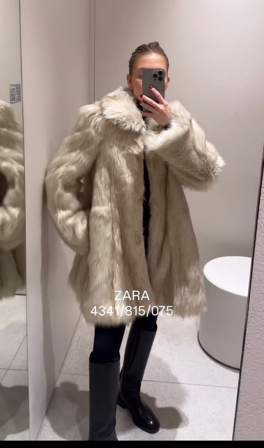 자라 페이크 퍼 숄더 코트 상품이미지1