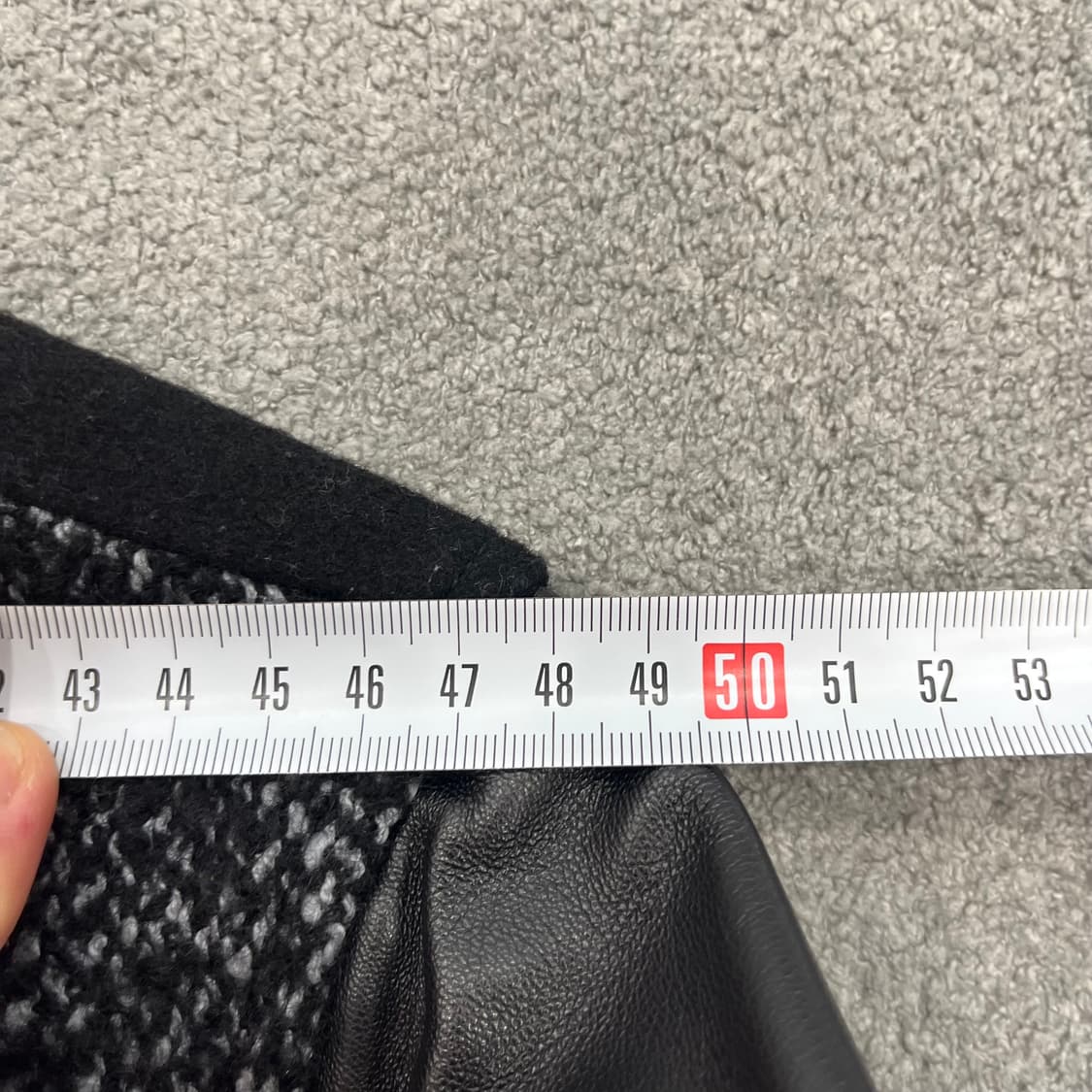 105 바쏘옴므 양가죽 울니트 도킹레더자켓 상품이미지7