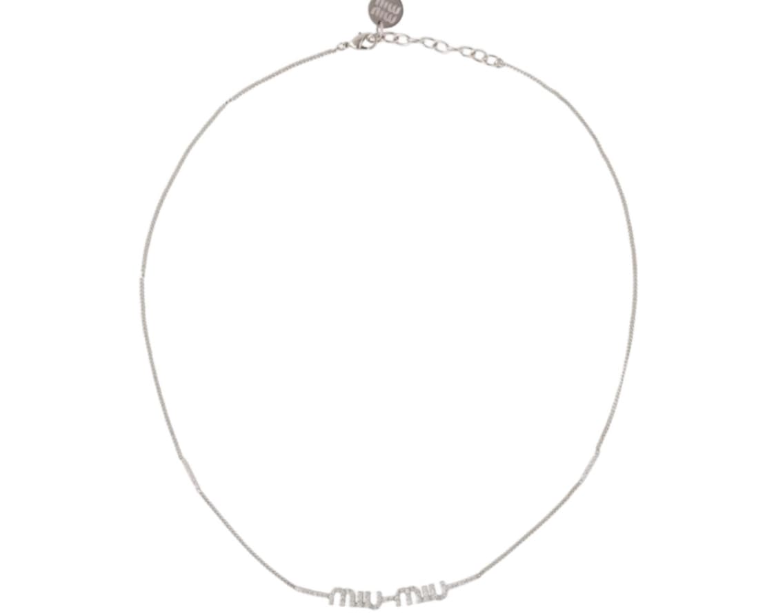 미우미우 크리스탈 메탈 목걸이 크리스탈 상품이미지1