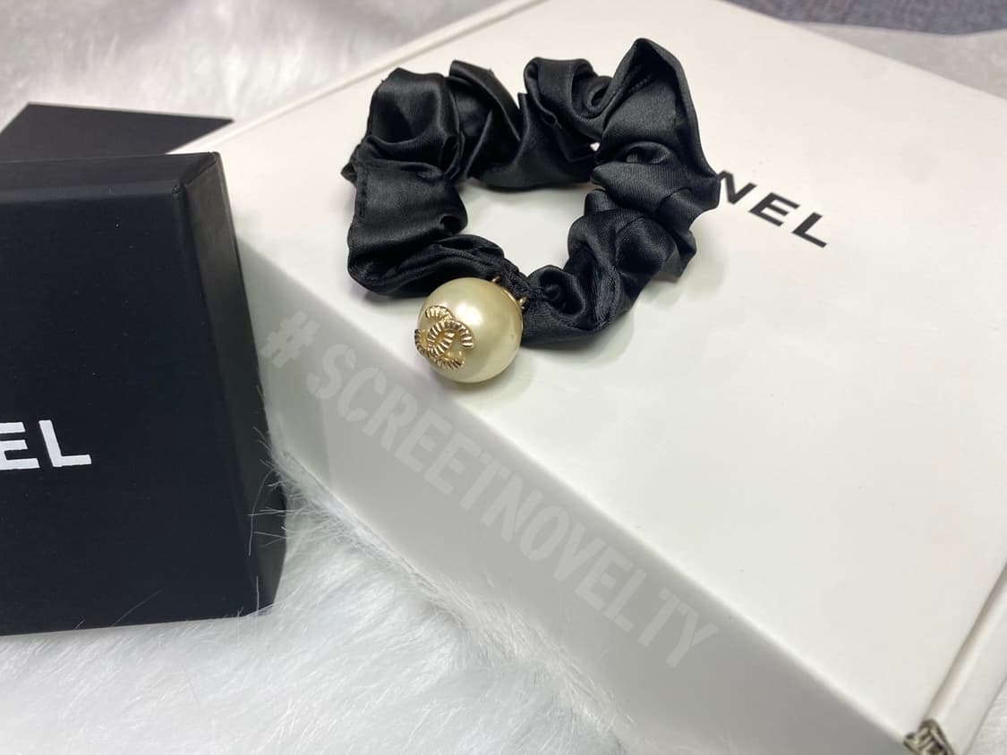 샤넬 진주 CC로고 헤어슈슈 상품이미지6
