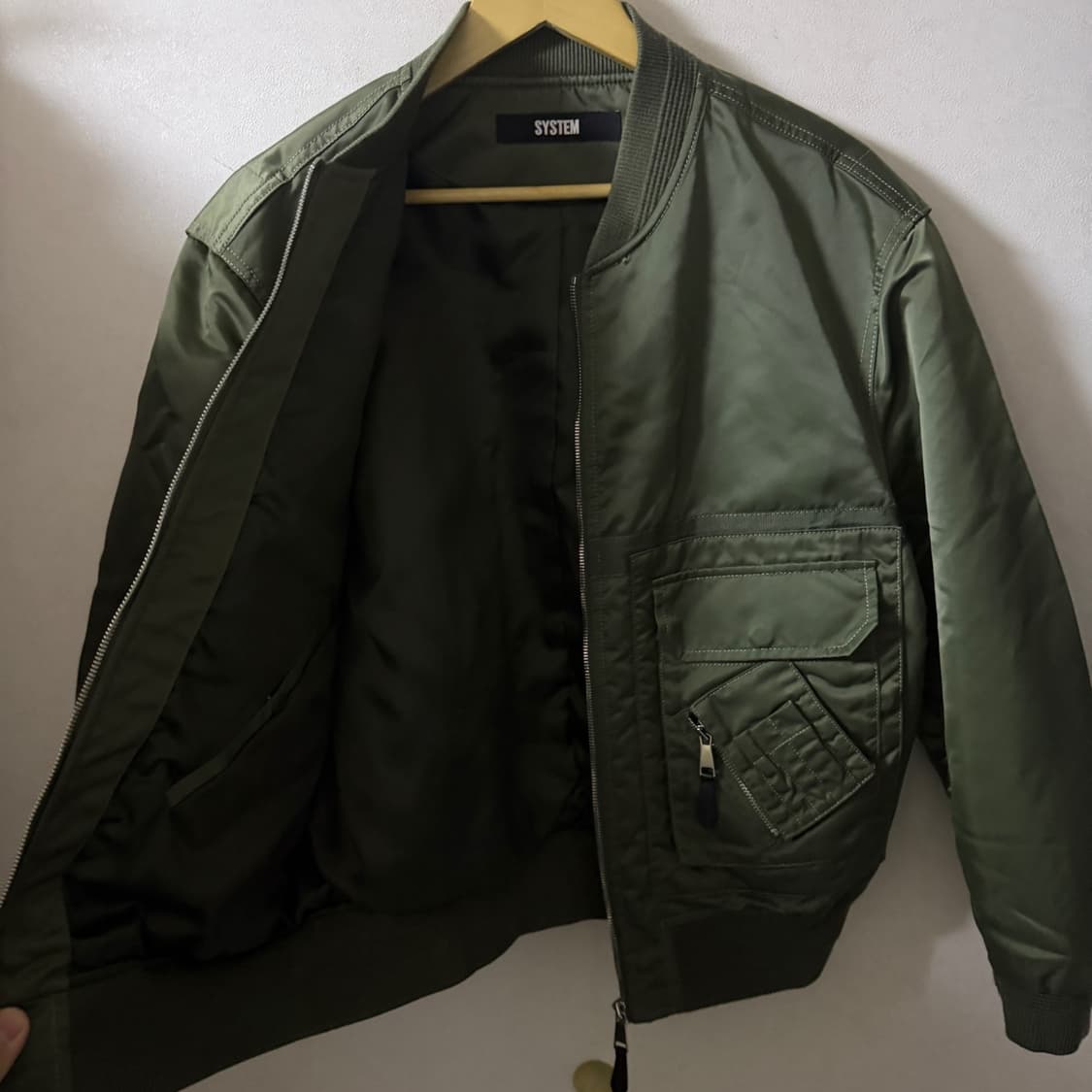 시스템옴므 남성 MA-1 항공점퍼 카키 95 (100정도) 상품이미지8
