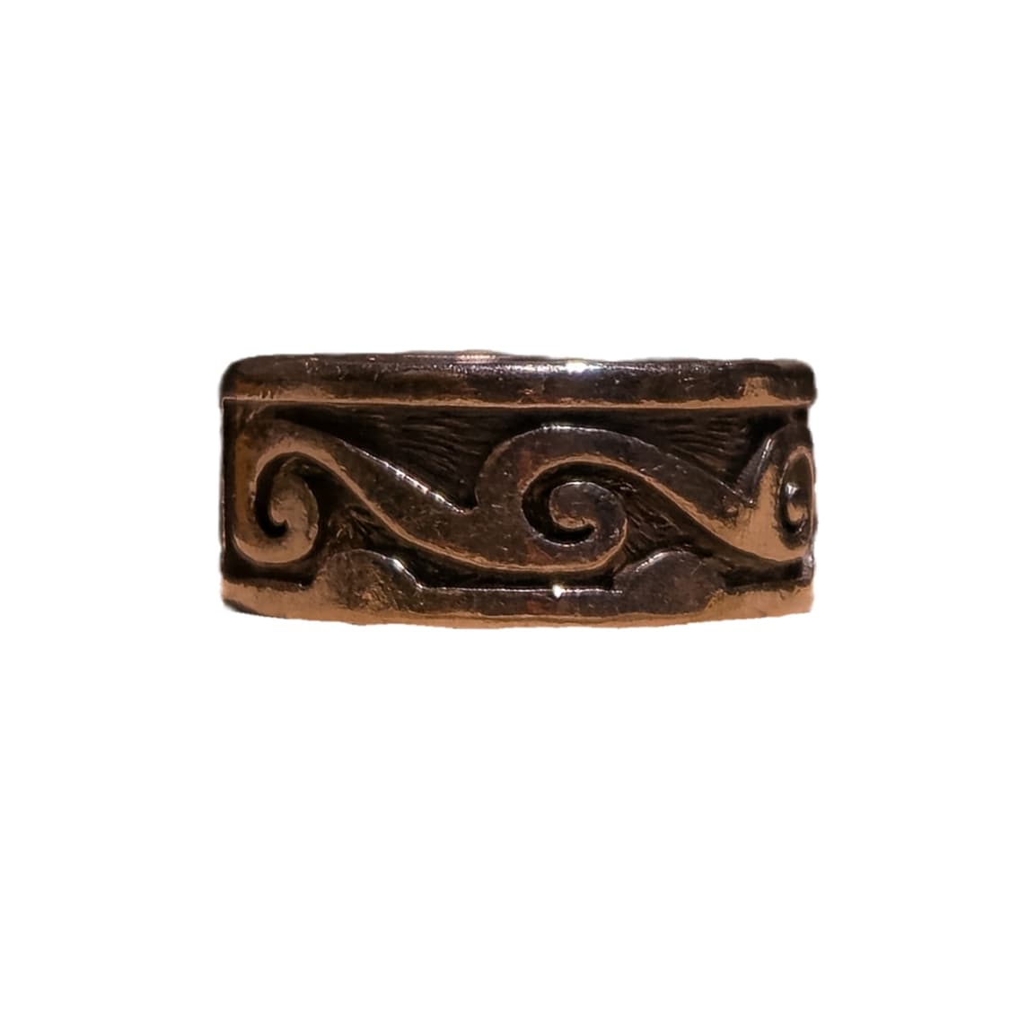 Hopi Signed Overlay Sterling Silver Ring 상품이미지1