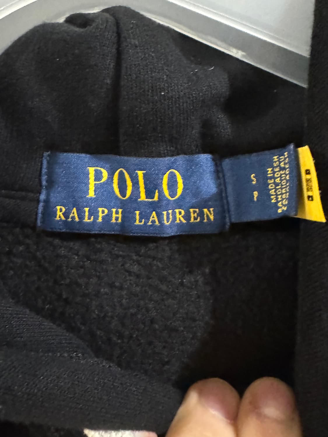 폴로 랄프 로렌 플리스 후드티 블랙 S 상품이미지3