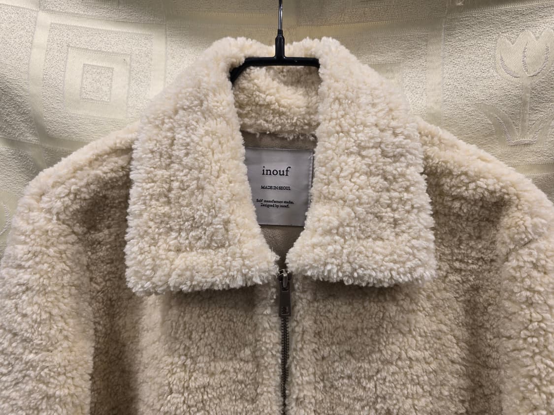 거의새거)  이너프 inouf 뽀글이 자켓 아이보리 프리사이즈 상품이미지2
