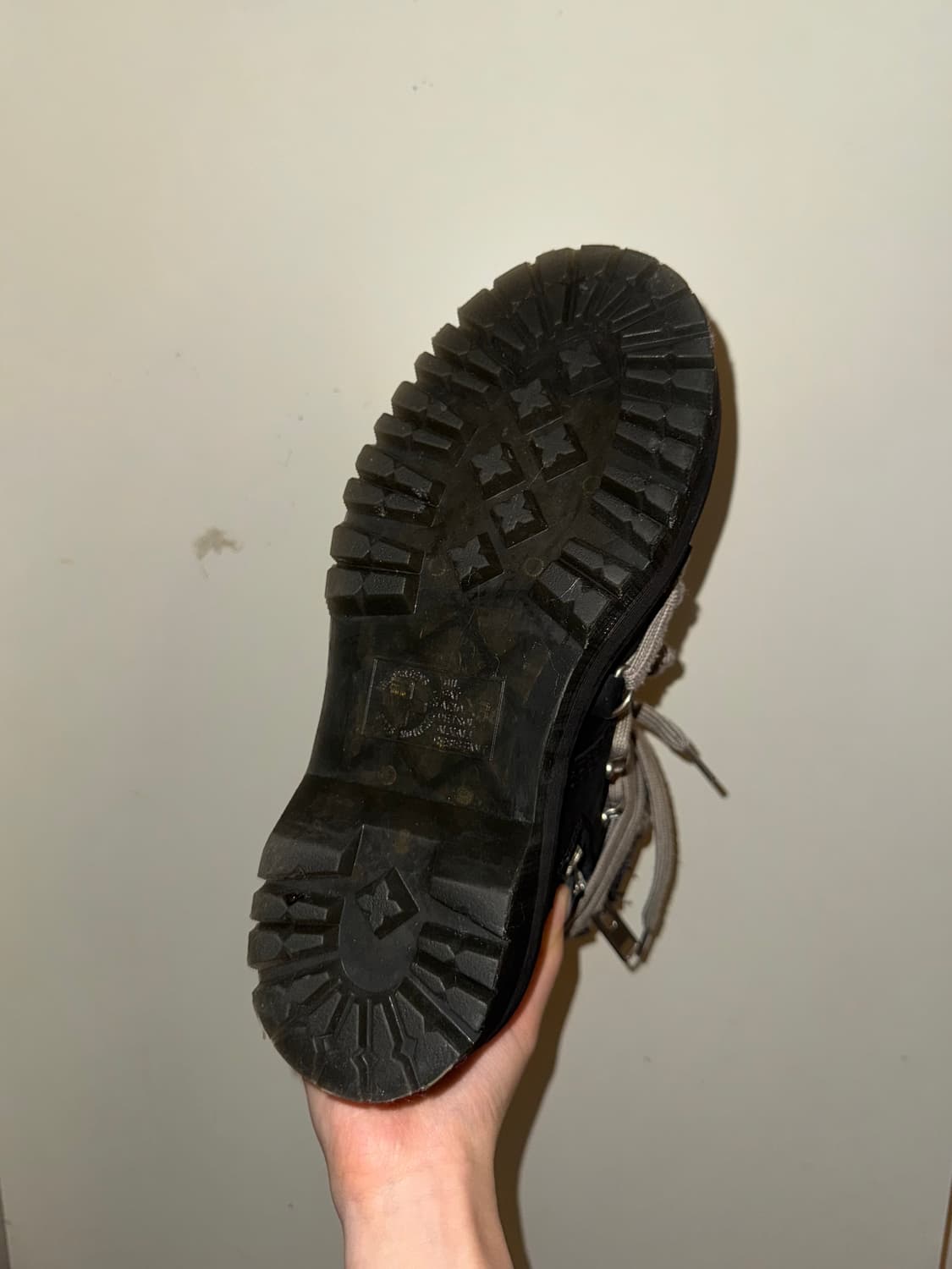 Uk 5) 릭오웬스x닥터마틴 1460 쿼드 솔 메가 레이스 부츠 상품이미지4