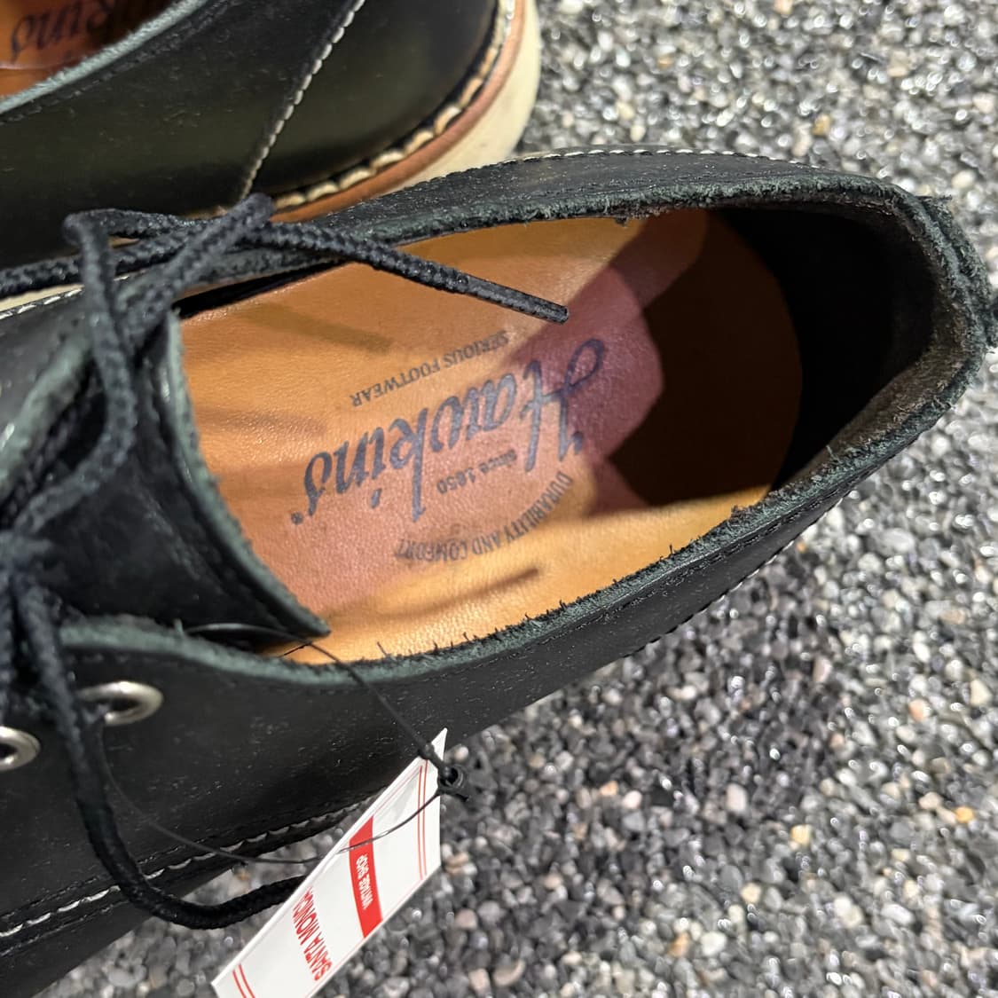 호킨스 4인치 플레인 블랙 가죽 로우 워커 B3938 상품이미지3