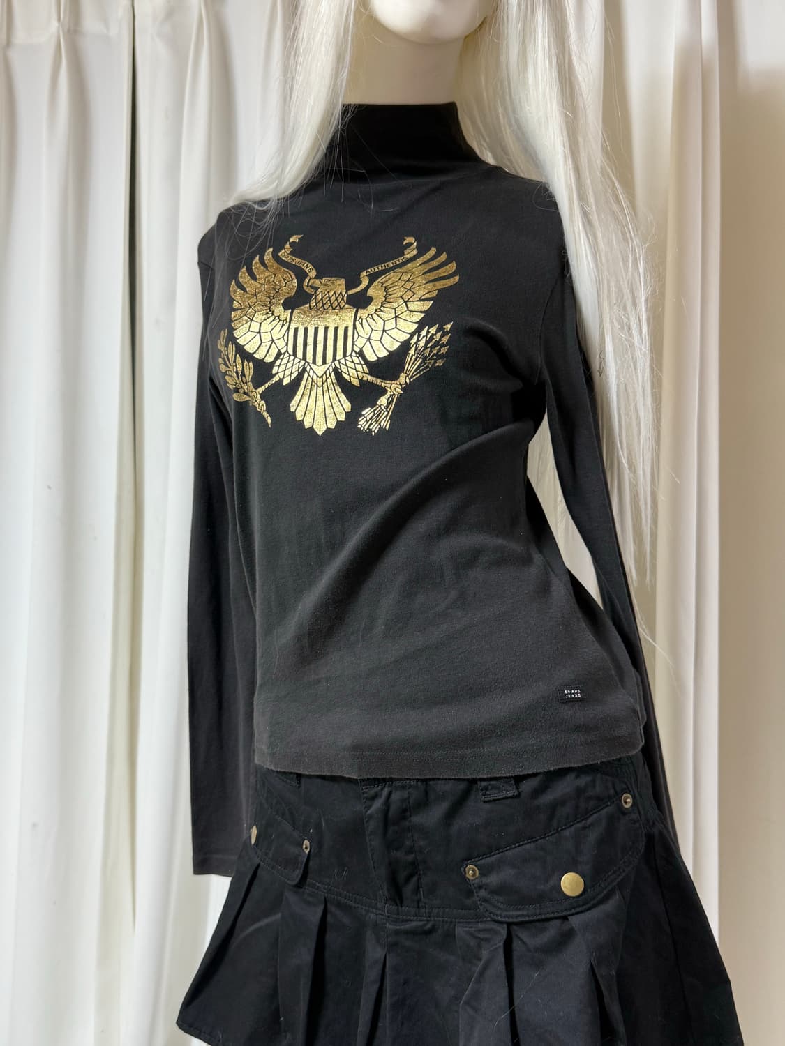 펑크 갸루 y2k 터틀넥 티셔츠 상품이미지4