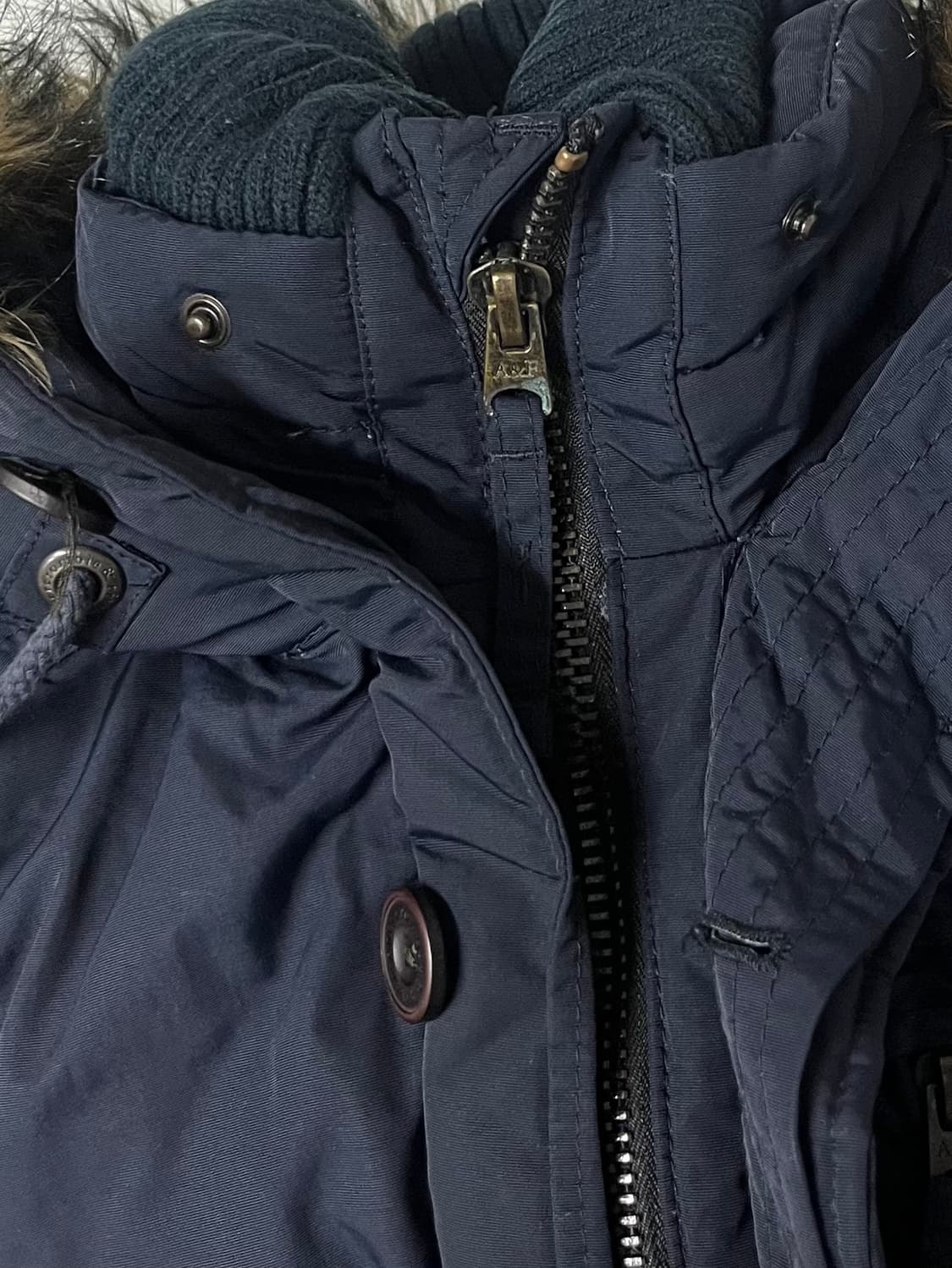 M) 아베크롬비 빈티지 파카 패딩 점퍼 네이비 상품이미지8