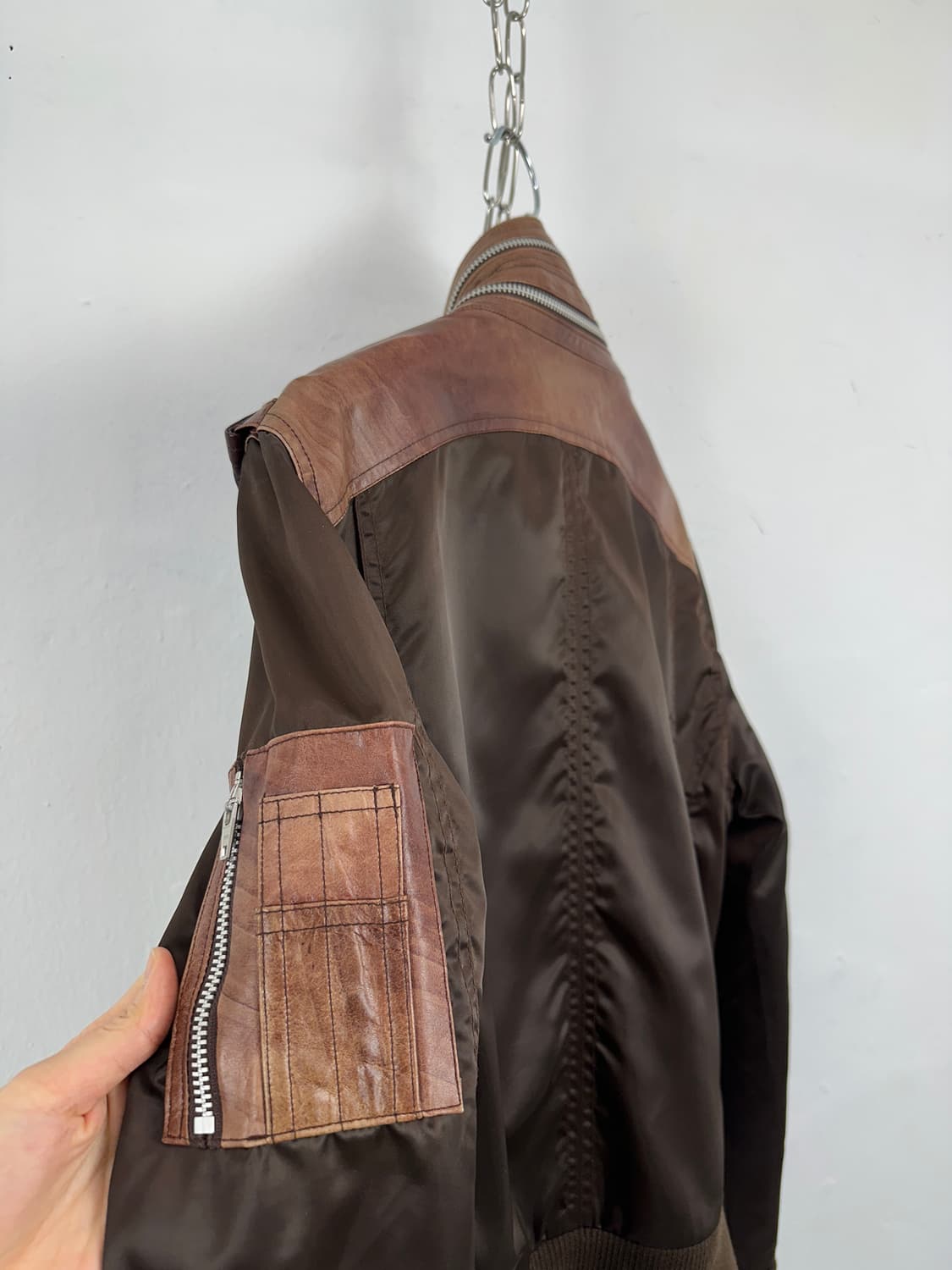 Luv Maison Kangaroo Leather Hybrid Jacke 상품이미지6