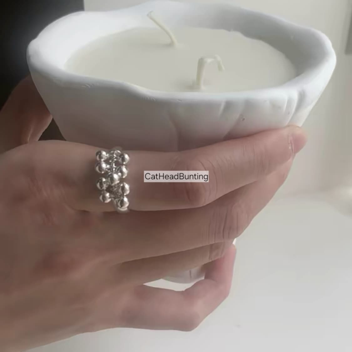 실버925 실버 볼 링 반지  [사이즈 조절 가능, 미착용] 상품이미지7