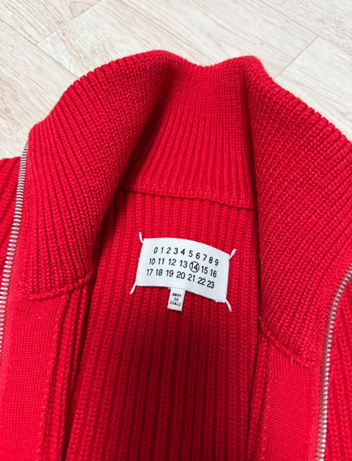 메종 마르지엘라 니트 집업 s size 상품이미지2