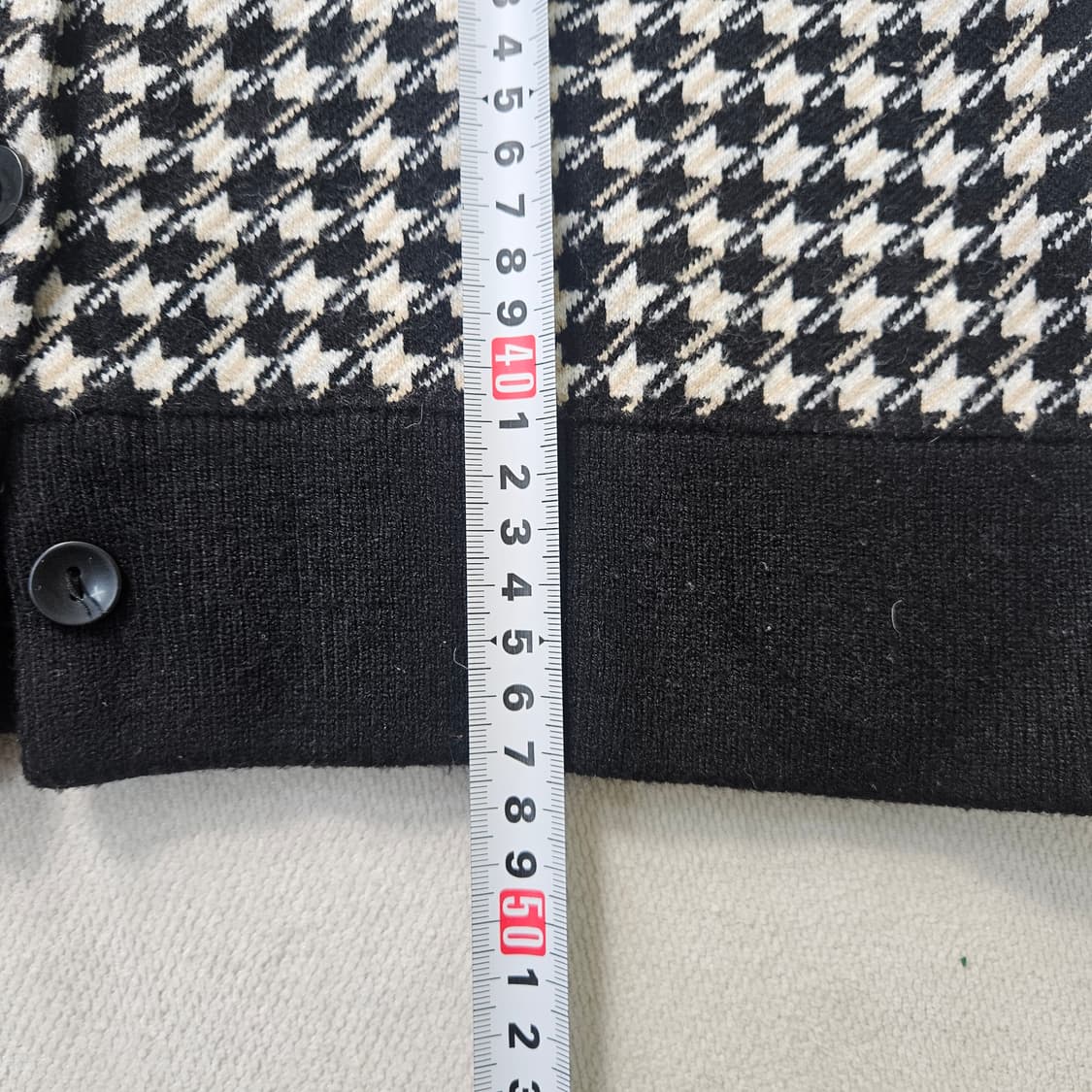 S 미쏘 체크 베색 가디건 0309Y 상품이미지6