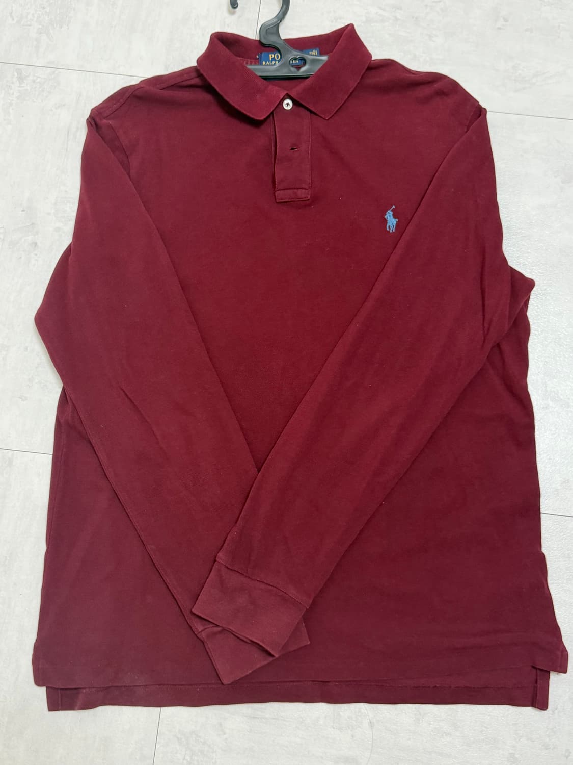 폴로 버건디 카라 롱슬리브 상품이미지1